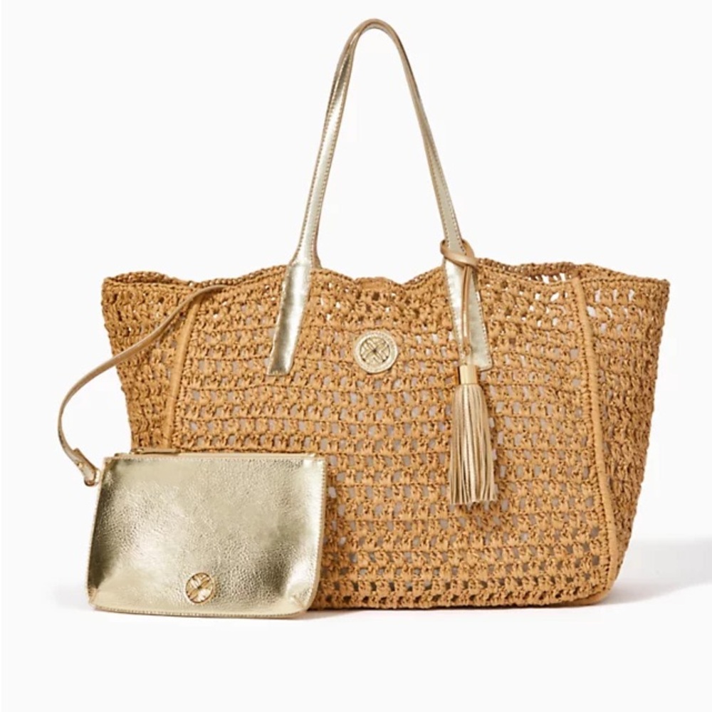 Lilly Pulitzer Isobel Straw tote - NWT